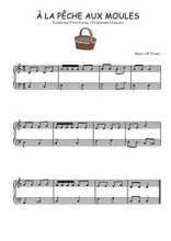 Téléchargez l'arrangement pour piano de la partition de A la pêche aux moules en PDF